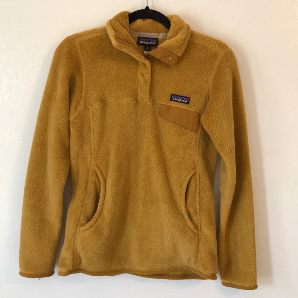 Patagonia Mustard Fleece Sweater
